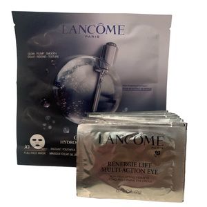 LANCÔME Génifique hydrogel mask and 25 renergie multi action eye cream packets